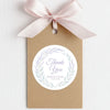Personalised Lavender Botanical Wedding Thank You Stickers – Custom Favour Labels - Sticksy Prints Australia