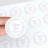 Personalised Lavender Botanical Wedding Thank You Stickers – Custom Favour Labels