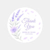 Personalised Lavender Bouquet Wedding Thank You Stickers – Custom Floral Favour Labels