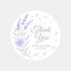 Personalised Lavender Bouquet Wedding Thank You Stickers – Custom Floral Favour Labels - Sticksy Prints Australia