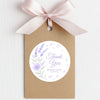 Personalised Lavender Bouquet Wedding Thank You Stickers – Custom Floral Favour Labels
