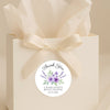 Personalised Lavender Bridal Shower Thank You Stickers – Custom Name & Date – Purple Watercolour Floral Labels