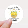 Personalised Lemon Basket Baby Shower Thank You Stickers – Watercolour Citrus Favour Labels - Sticksy Prints Australia