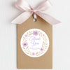 Personalised Lilac Floral Wedding Thank You Stickers – Custom Favour Labels