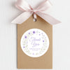 Personalised Lilac Floral Wreath Wedding Thank You Stickers – Custom Favour Labels