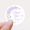 Personalised Lilac Hydrangea Wedding Thank You Stickers – Custom Floral Favour Labels