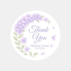 Personalised Lilac Hydrangea Wedding Thank You Stickers – Custom Floral Favour Labels - Sticksy Prints Australia