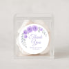 Personalised Lilac Rose Arch Wedding Thank You Stickers – Custom Floral Favour Labels