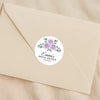 Personalised Lilac Rose Bridal Shower Stickers – Custom Name & Date Favour Labels – Watercolour Floral Party Stickers - Sticksy Prints Australia