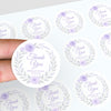 Personalised Lilac Rose & Lavender Wedding Thank You Stickers – Custom Floral Favour Labels