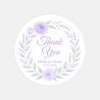 Personalised Lilac Rose & Lavender Wedding Thank You Stickers – Custom Floral Favour Labels