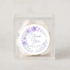 Personalised Lilac Rose Wedding Thank You Stickers – Custom Floral Favour Labels - Sticksy Prints Australia