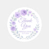 Personalised Lilac Rose Wedding Thank You Stickers – Custom Floral Favour Labels