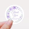 Personalised Lilac Rose Wedding Thank You Stickers – Custom Floral Favour Labels