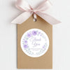 Personalised Lilac Rose Wedding Thank You Stickers – Custom Floral Favour Labels - Sticksy Prints Australia