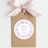 Personalised Lilac Rose Wreath Wedding Thank You Stickers – Custom Floral Favour Labels - Sticksy Prints Australia