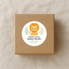 Personalised Lion Baby Shower Stickers – Safari Welcome Baby Favour Labels - Sticksy Prints Australia