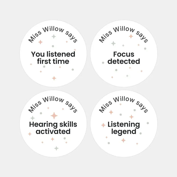 Personalised Listening & Focus Reward Stickers – Pastel Confetti Funny Teen Stickers - Sticksy Prints Australia