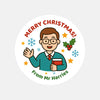 Personalised Male Teacher Christmas Stickers – Custom Holiday Stickers for Teachers