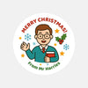 Personalised Male Teacher Christmas Stickers – Custom Holiday Stickers for Teachers - Sticksy Prints Australia