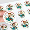 Personalised Male Teacher Christmas Stickers – Custom Holiday Stickers for Teachers - Sticksy Prints Australia