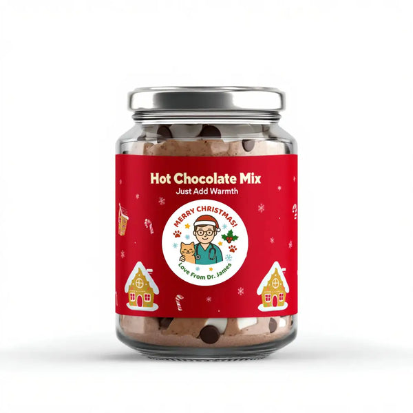 Personalised Male Vet Christmas Stickers – Custom Business Holiday Labels