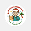Personalised Male Vet Christmas Stickers – Custom Business Holiday Labels - Sticksy Prints Australia