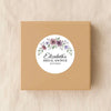 Personalised Mauve & Plum Floral Bridal Shower Stickers – Custom Name & Date – Watercolour Favour Labels - Sticksy Prints Australia