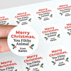 Personalised Merry Christmas, You Filthy Animal Stickers - Sticksy Prints Australia