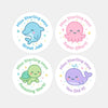 Personalised Ocean Animal Teacher Reward Stickers - Sticksy Prints Australia