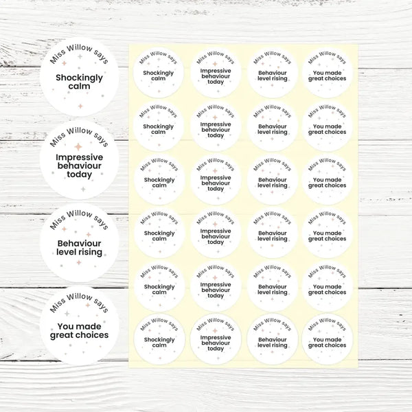 Personalised Pastel Confetti Effort Stickers – Encouraging Teen Teacher Reward Stickers - Sticksy Prints Australia