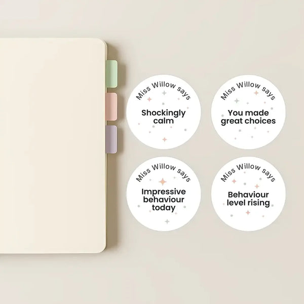 Personalised Pastel Confetti Effort Stickers – Encouraging Teen Teacher Reward Stickers - Sticksy Prints Australia