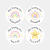 Personalised Pastel Rainbow & Star Teacher Reward Stickers – Custom Name Classroom Praise Labels - Sticksy Prints Australia