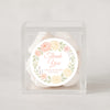 Personalised Peach & Blush Rose Wedding Thank You Stickers – Custom Floral Favour Labels