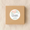 Personalised Peach Rose Bridal Shower Stickers – Custom Name & Date – Watercolour Floral Favour Labels - Sticksy Prints Australia