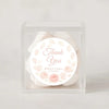 Personalised Peach Rose Petal Wedding Thank You Stickers – Custom Floral Favour Labels - Sticksy Prints Australia