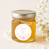 Personalised Peach Rose Petal Wedding Thank You Stickers – Custom Floral Favour Labels - Sticksy Prints Australia
