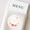 Personalised Pink Rose Wedding Thank You Stickers – Custom Blush Floral Favour Labels