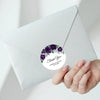 Personalised Plum Rose Wedding Thank You Stickers | Dark Floral Favour Labels - Sticksy Prints Australia