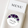 Personalised Plum Rose Wedding Thank You Stickers | Dark Floral Favour Labels
