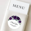 Personalised Plum Rose Wedding Thank You Stickers | Dark Floral Favour Labels - Sticksy Prints Australia