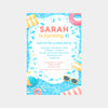 Personalised Pool Party Birthday Invitations | Kids Swimming Party Invites | Custom Printed Birthday Invitations