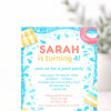 Personalised Pool Party Birthday Invitations | Kids Swimming Party Invites | Custom Printed Birthday Invitations - Sticksy Prints Australia