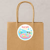 Personalised Pool Party Stickers for Kids Birthday | Custom Name Party Favours