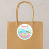 Personalised Pool Party Stickers for Kids Birthday | Custom Name Party Favours - Sticksy Prints Australia