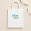 Personalised Pool Party Stickers for Kids Birthday | Custom Name Party Favours - Sticksy Prints Australia