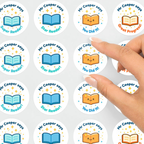 Personalised Reading Reward Stickers for Teachers – Book Literacy Stickers