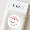 Personalised Sweet Pea Wedding Thank You Stickers | Pink Floral Favour Labels - Sticksy Prints Australia