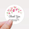 Personalised Sweet Pea Wedding Thank You Stickers | Pink Floral Favour Labels - Sticksy Prints Australia