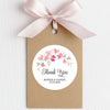 Personalised Sweet Pea Wedding Thank You Stickers | Pink Floral Favour Labels